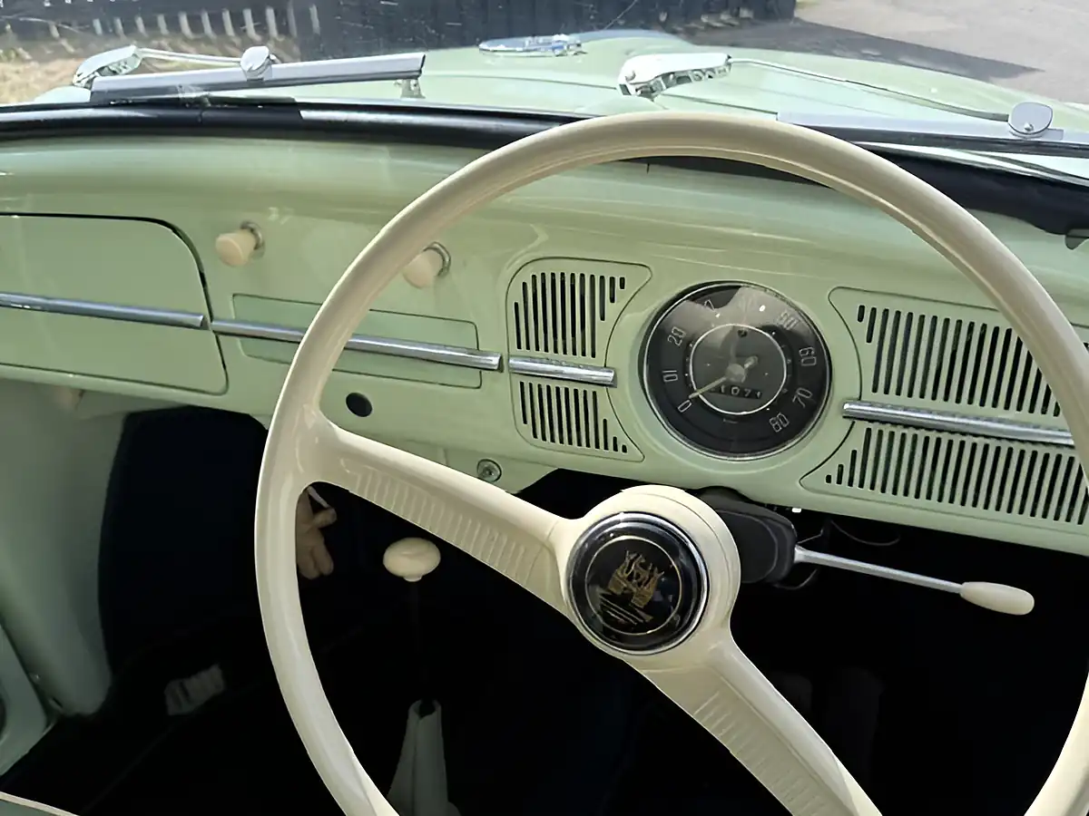 Used 1959 Volkswagen Beetle Showroom Condition Light Green - Interior and Exterior details 2