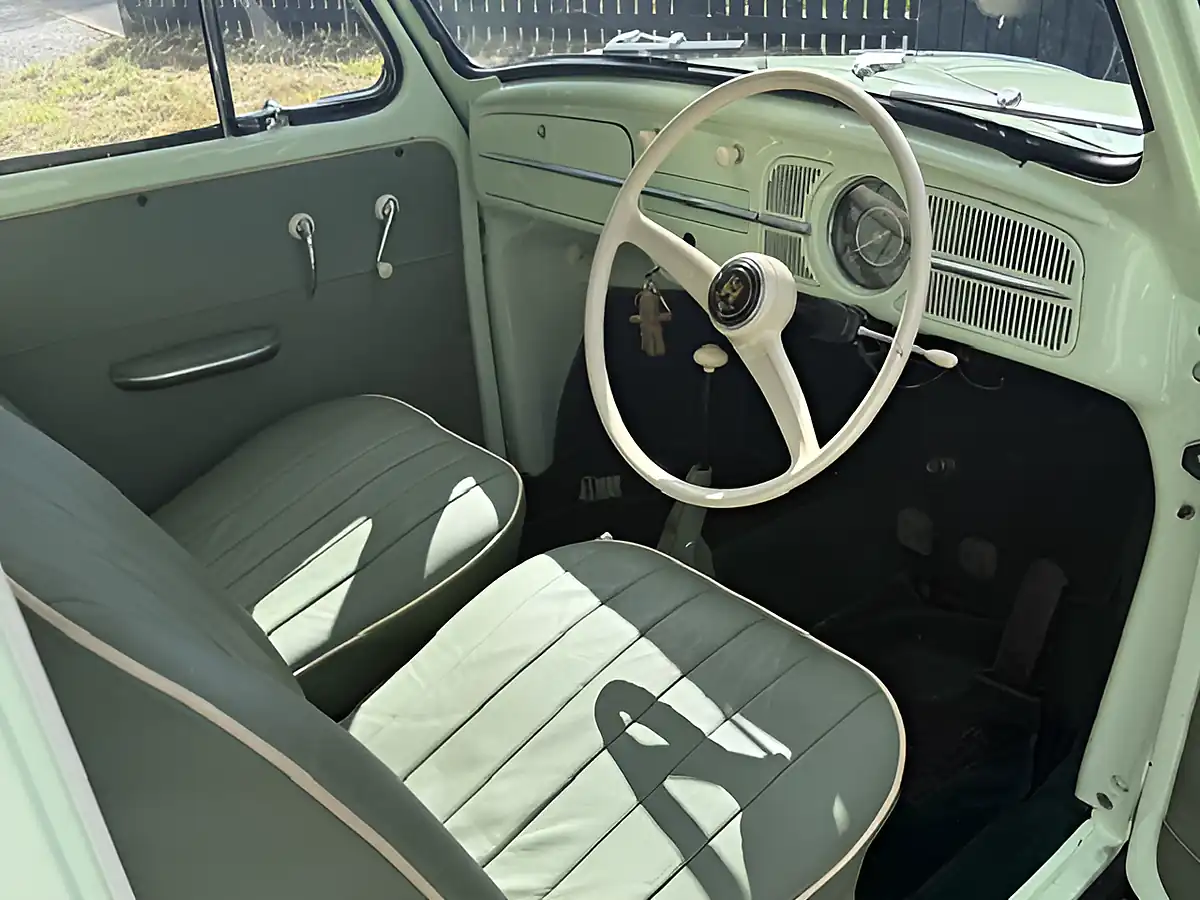 Used 1959 Volkswagen Beetle Showroom Condition Light Green - Interior and Exterior details 5