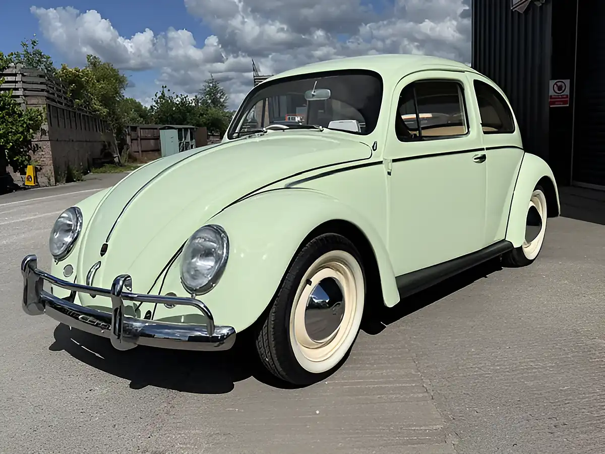 Used 1959 Volkswagen Beetle Showroom Condition Light Green - Interior and Exterior details 8