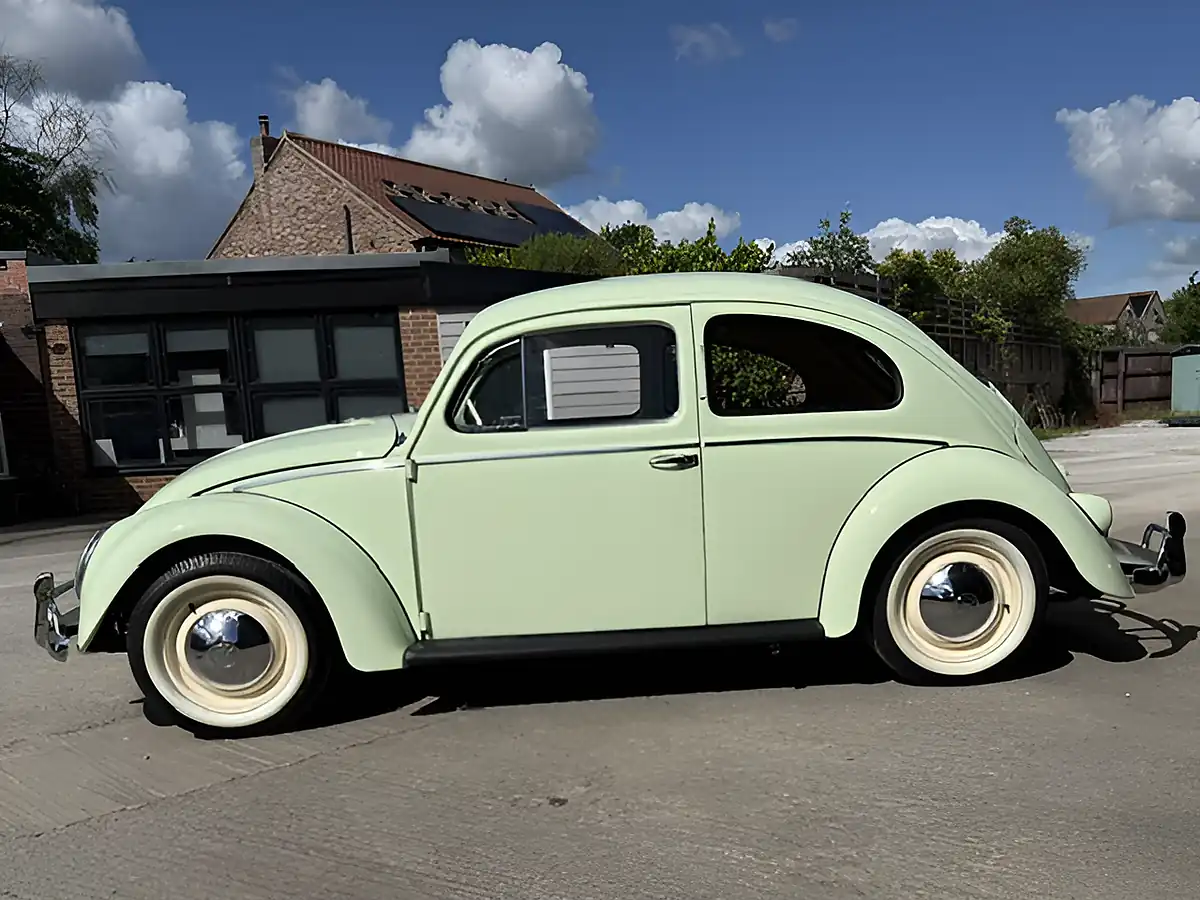 Used 1959 Volkswagen Beetle Showroom Condition Light Green - Interior and Exterior details 9
