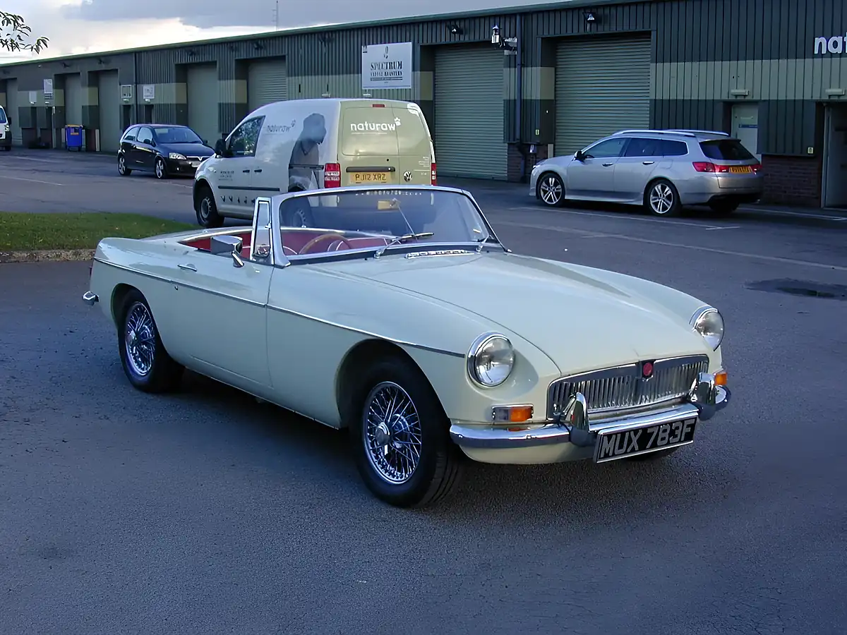 Used 1968 MG Mgb Chrome Bumper Roadster White - Front View