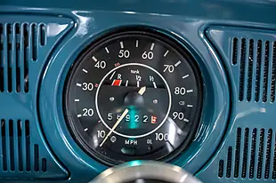 Used 1971 Volkswagen Beetle Square Window Dove Blue - Interior and Exterior details 11