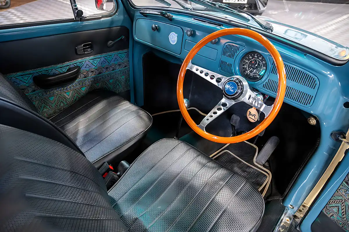 Used 1971 Volkswagen Beetle Square Window Dove Blue - Interior and Exterior details 6