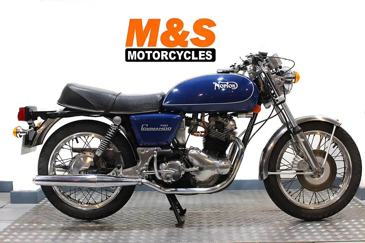 Used 1972 Norton Commando Mk Iv Interstate Blue - Front View