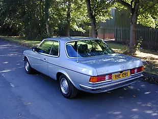 Used 1981 Mercedes-Benz 230 W123 Coupe Blue - Interior and Exterior details 9