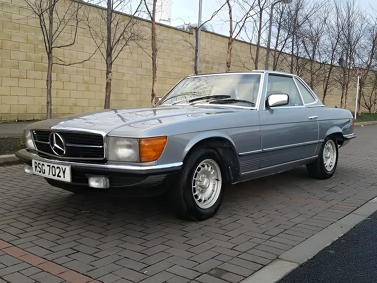 Used 1983 Mercedes 280SL Convertible Silver Blue - Interior and Exterior details 4