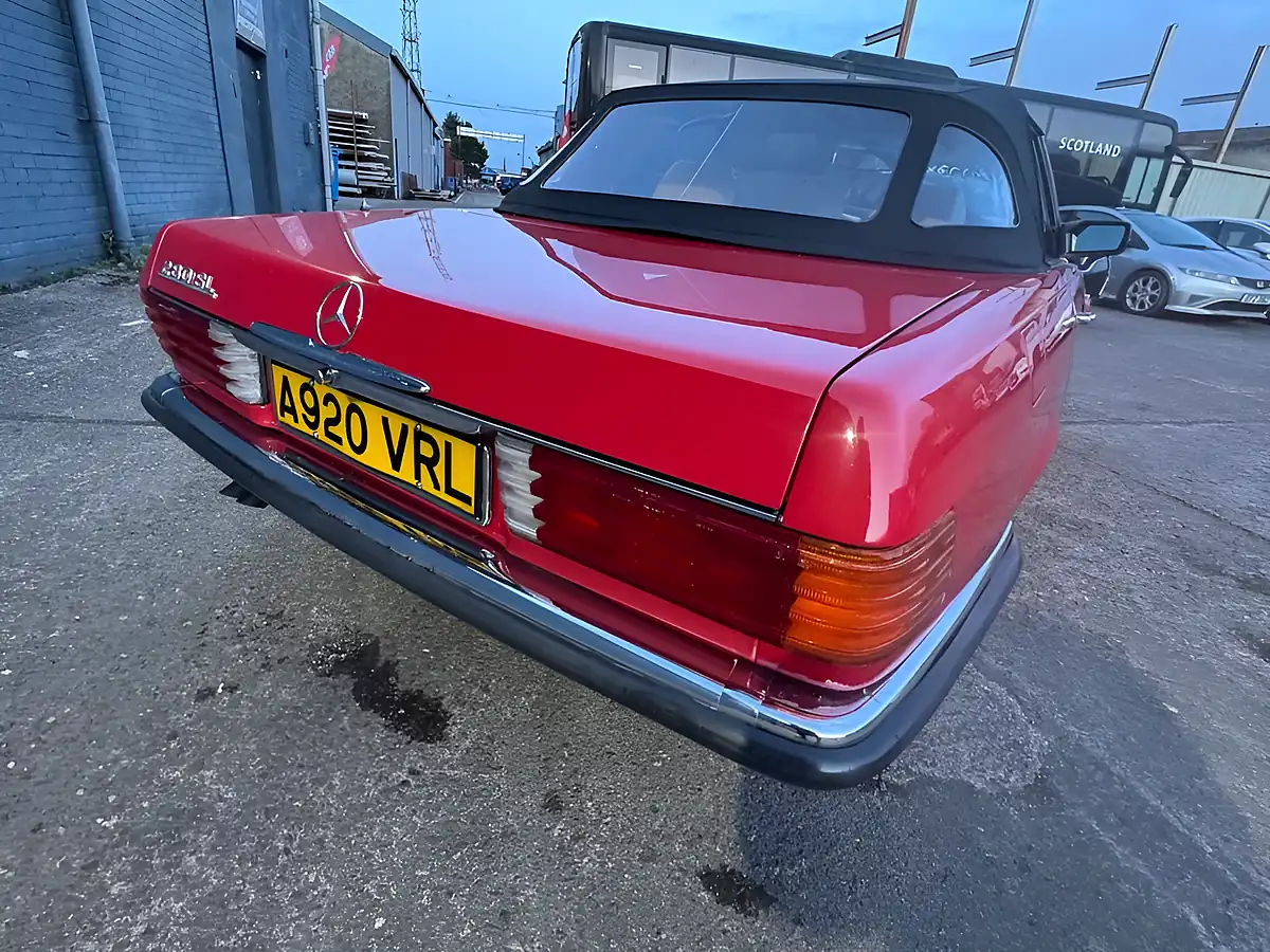 Used 1983 Mercedes-Benz 280 Sl Convertible Red - Interior and Exterior details 11