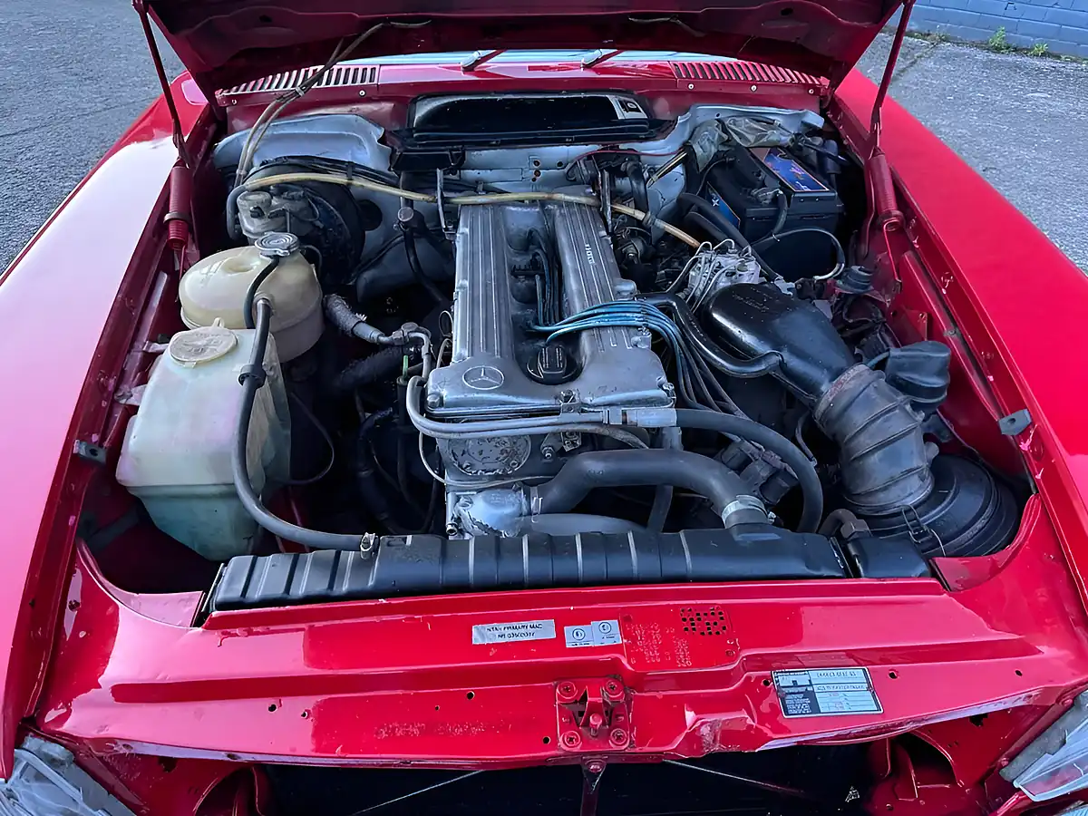 Used 1983 Mercedes-Benz 280 Sl Convertible Red - Interior and Exterior details 6