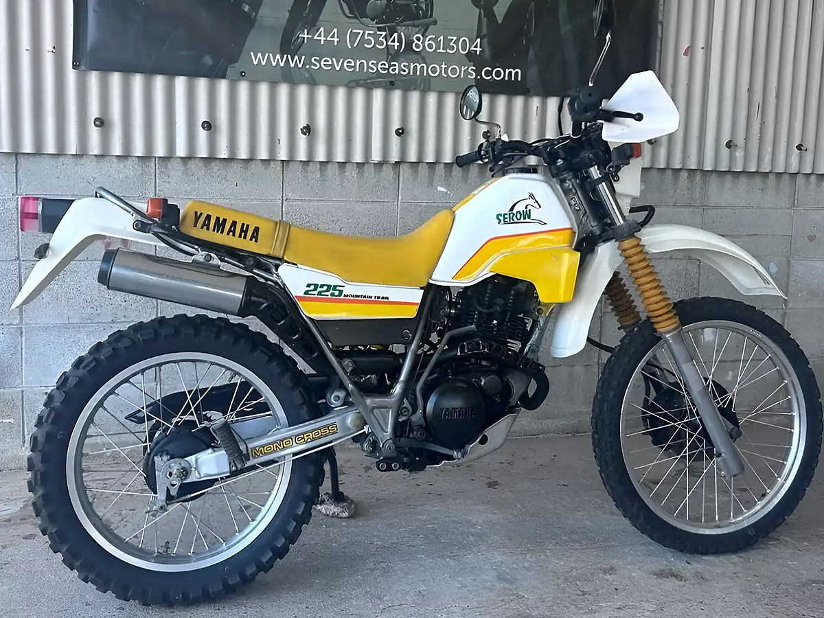 Used 1986 Yamaha Serow 225 White Yellow - Interior and Exterior details 2