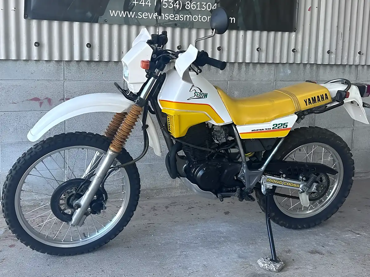 Used 1986 Yamaha Serow 225 White Yellow - Interior and Exterior details 5