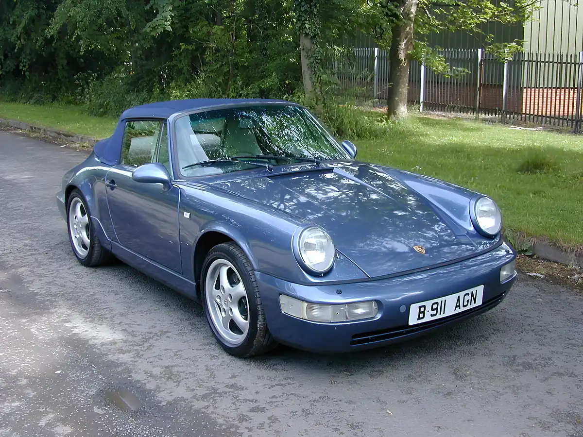 Used 1990 Porsche 911 Carrera 2 Baltic Blue Metallic - Front View