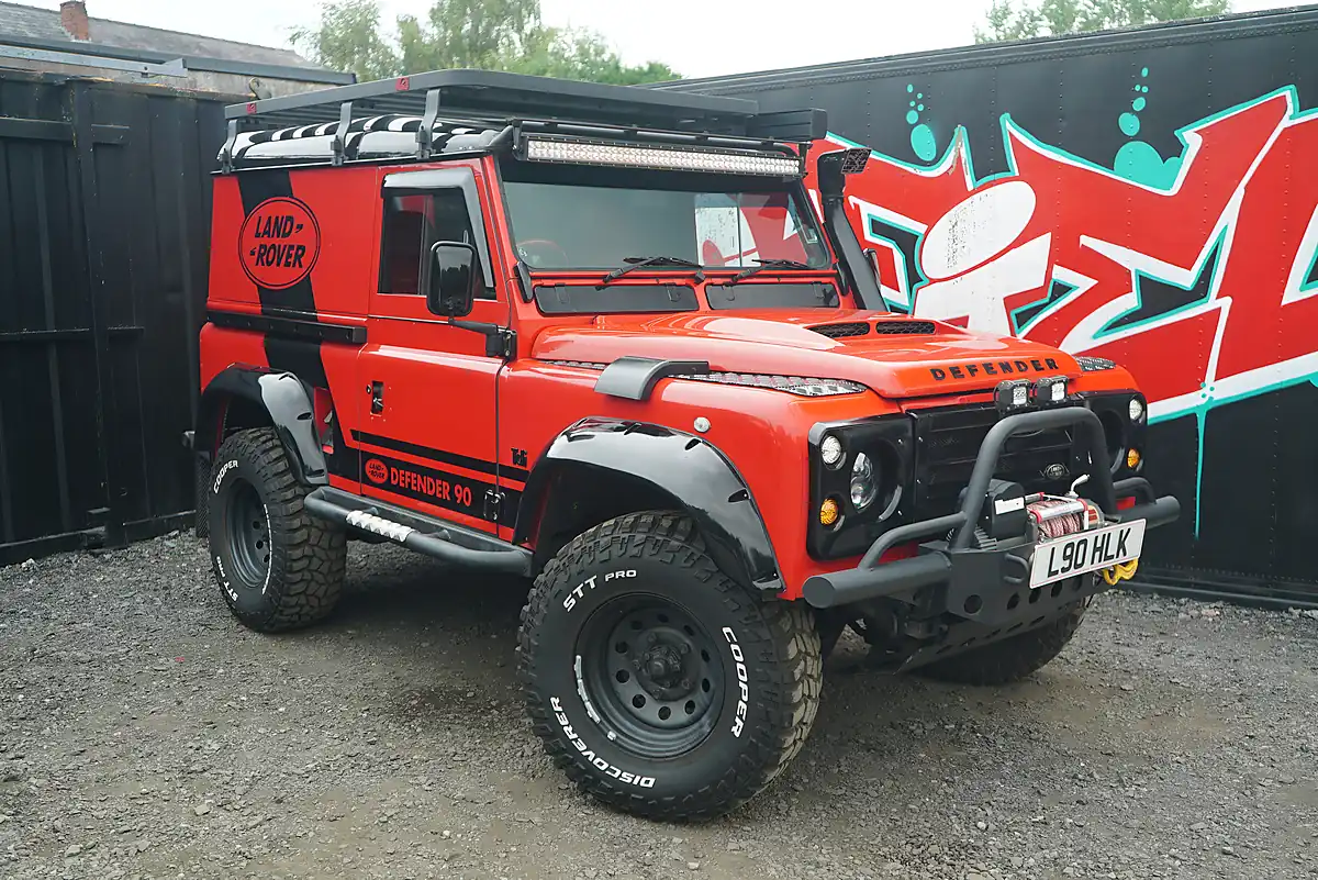 Used 1993 Land Rover Defender 90 Red - Front View