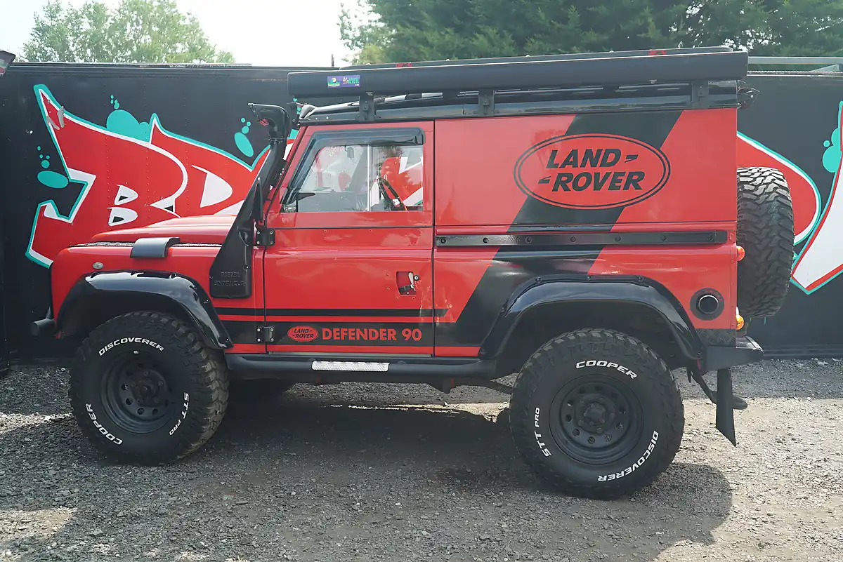 Used 1993 Land Rover Defender 90 Red - Interior and Exterior details 10