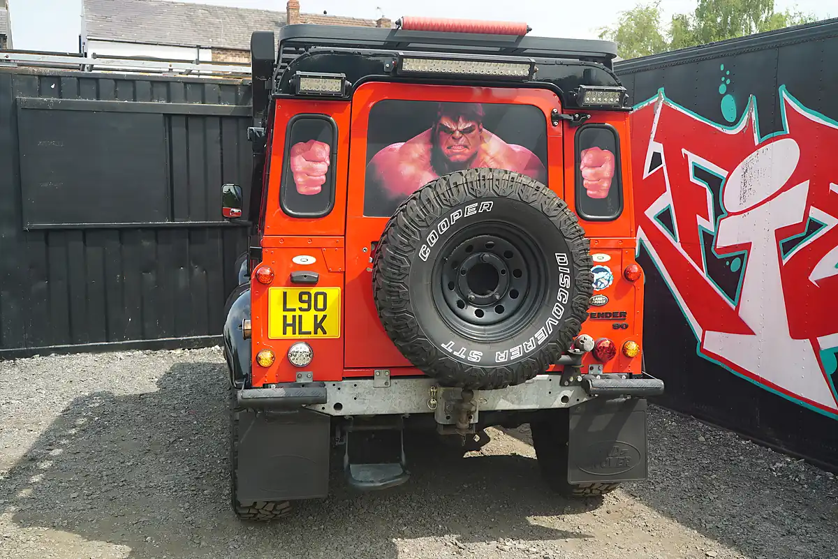 Used 1993 Land Rover Defender 90 Red - Interior and Exterior details 11