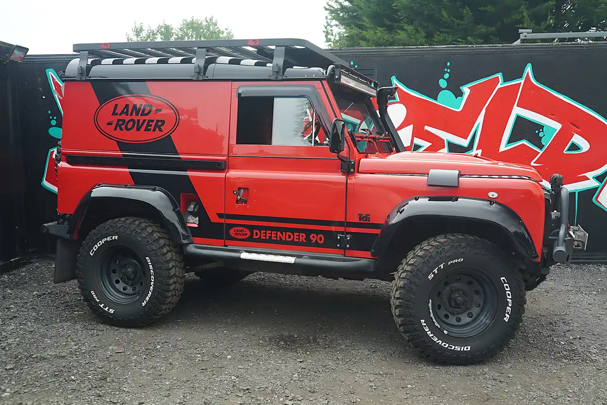 Used 1993 Land Rover Defender 90 Red - Interior and Exterior details 14