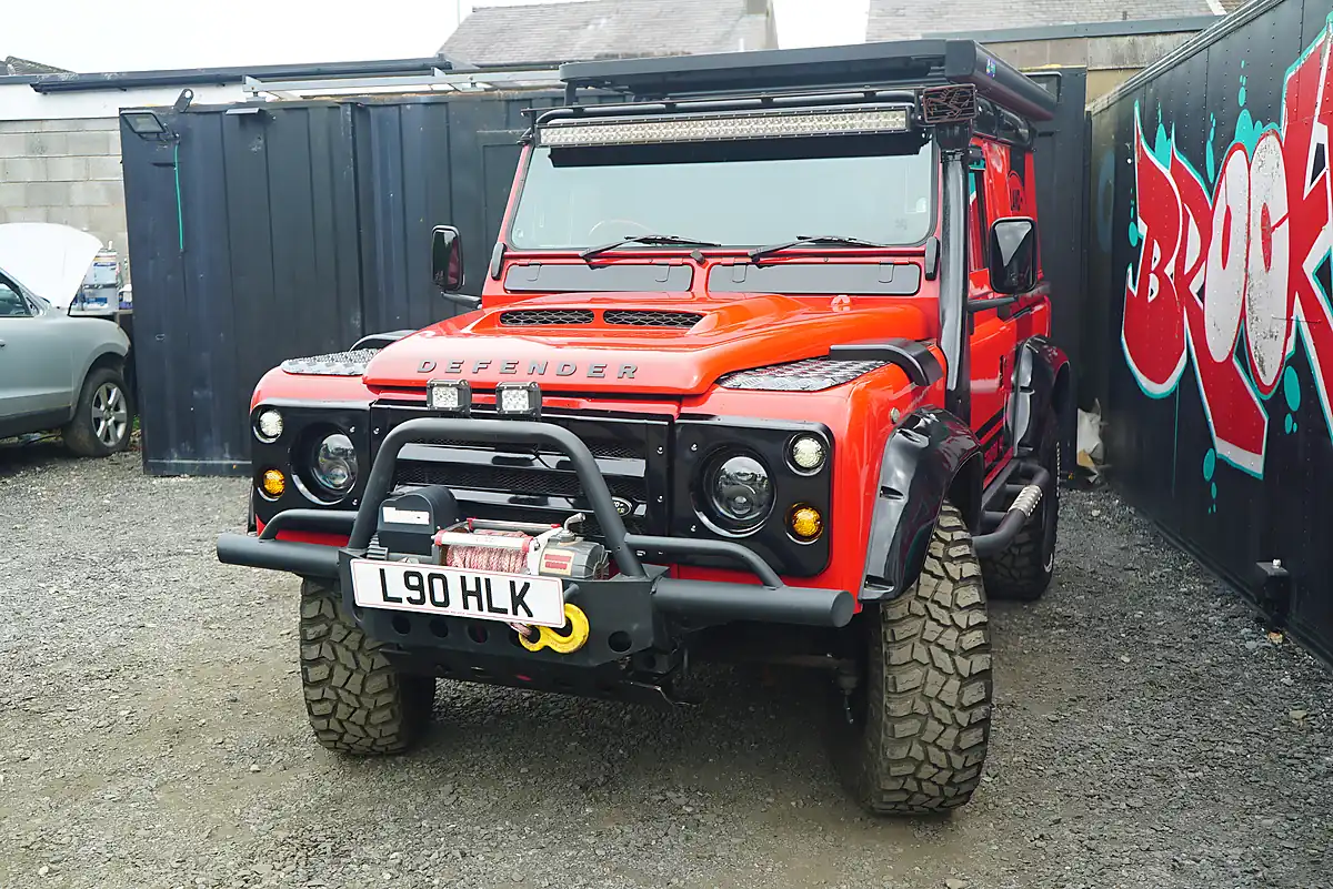 Used 1993 Land Rover Defender 90 Red - Interior and Exterior details 8