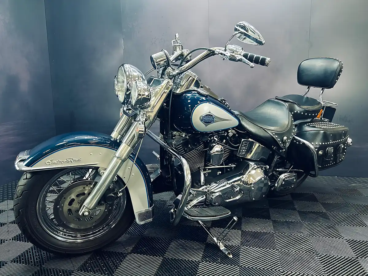 Used 1998 Harley-Davidson Heritage Classic Flstc Blue/Grey - Interior and Exterior details 5