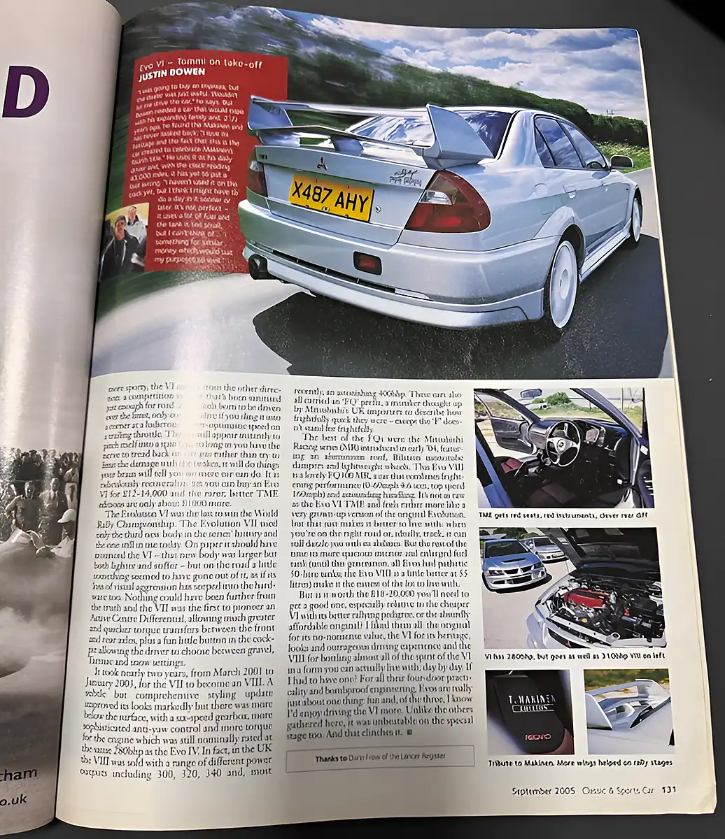 Used 2000 Mitsubishi Lancer Evo Vi Gsr Tommi Makinen Silver - Interior and Exterior details 11