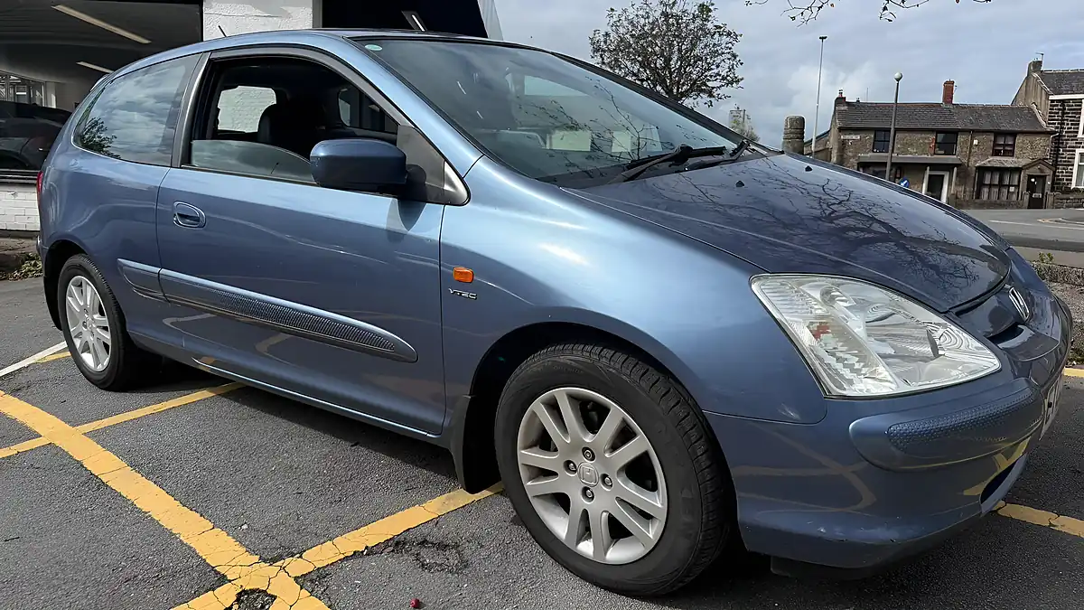 Used 2002 Honda Civic Se Sport Blue - Front View