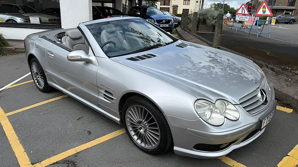 Used 2003 Mercedes-Benz Sl SL55 AMG Silver - Front View