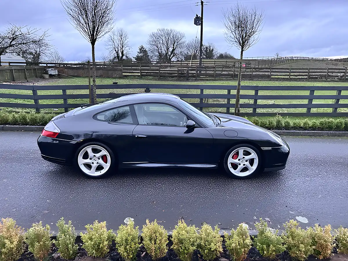 Used 2003 Porsche 911 Carrera 4S Widebody Basalt Black Metallic - Front View