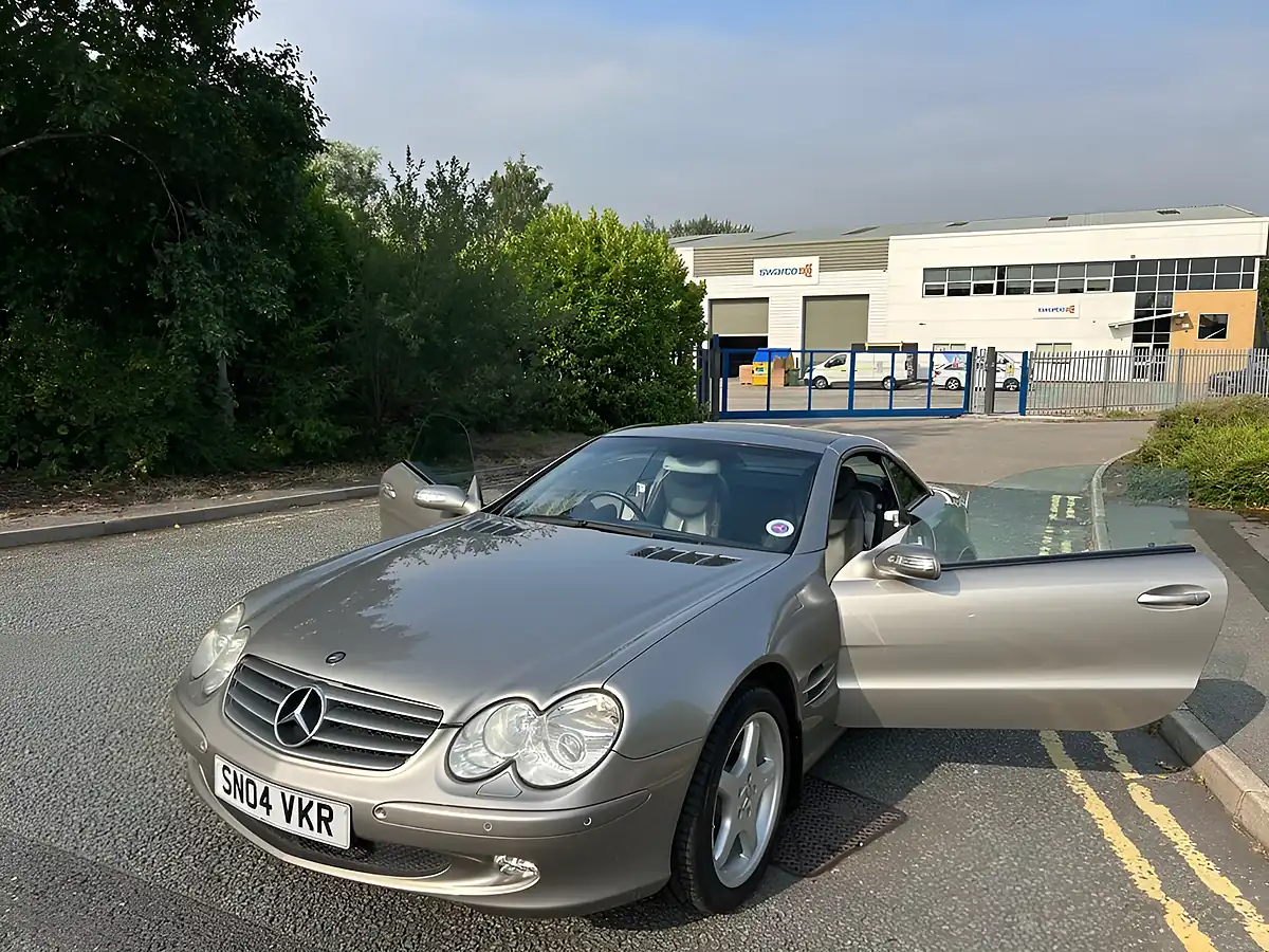 Used 2004 Mercedes-Benz Sl Class Convertible Cubanite Silver Metallic - Interior and Exterior details 13