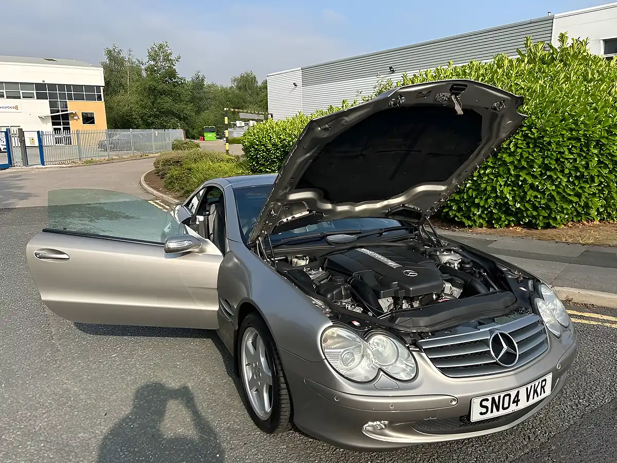 Used 2004 Mercedes-Benz Sl Class Convertible Cubanite Silver Metallic - Interior and Exterior details 15