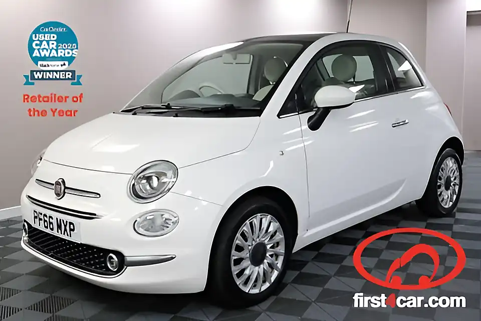 Used 2005 Fiat 500 Lounge White - Front View
