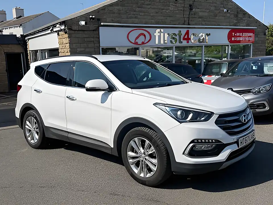 Used 2005 Hyundai Santa Fe Premium Blue Drive White - Front View