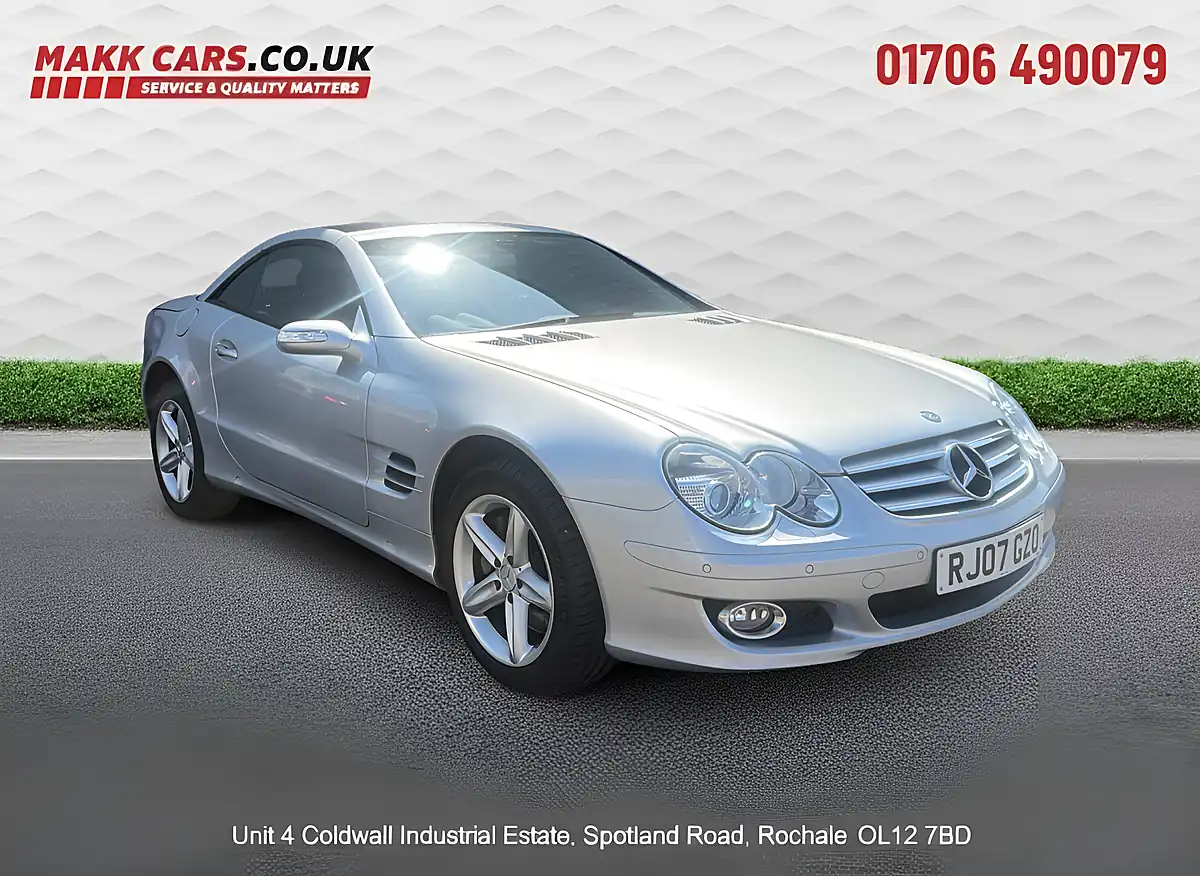 Used 2007 Mercedes-Benz Sl Convertible Silver - Front View
