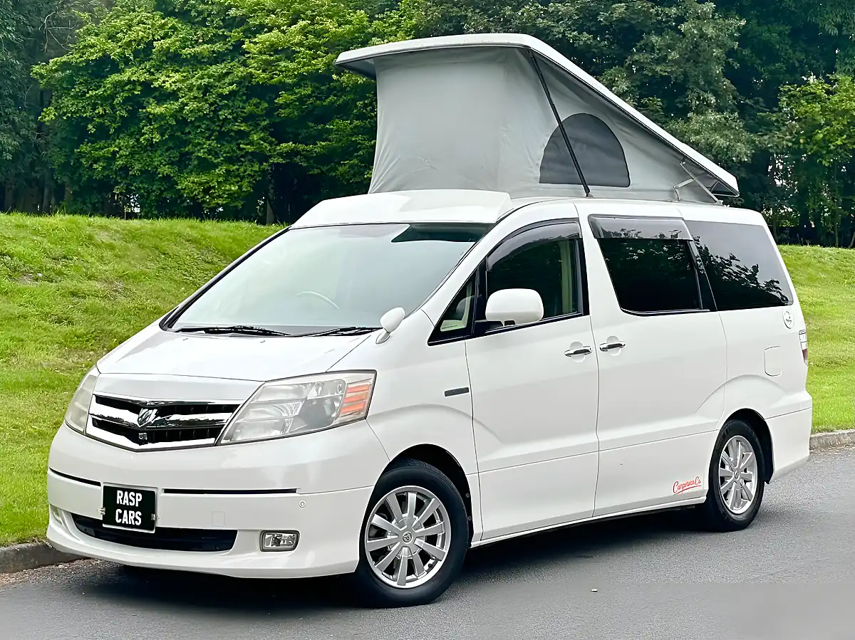 Used 2007 Toyota Alphard Camper Van White - Interior and Exterior details 14