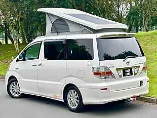 Used 2007 Toyota Alphard Camper Van White - Interior and Exterior details 16