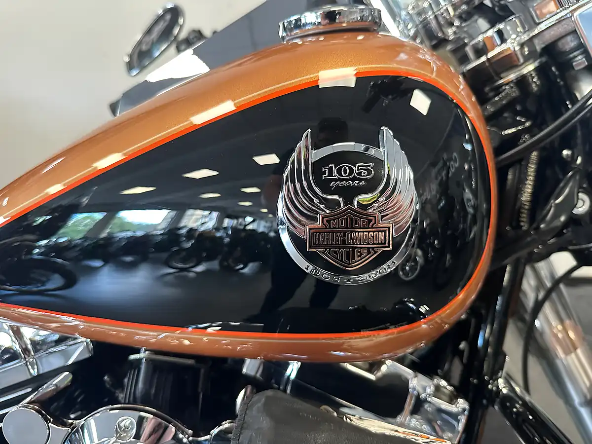 Used 2008 Harley-Davidson Softail Flstf Fat Boy 105th Anniversary Edition Orange - Interior and Exterior details 7