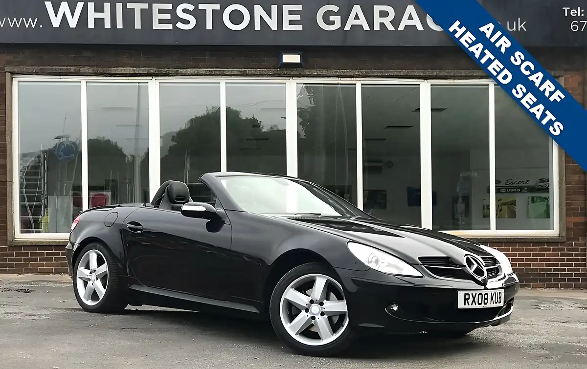 Used 2008 Mercedes-Benz Slk Convertible Black - Front View