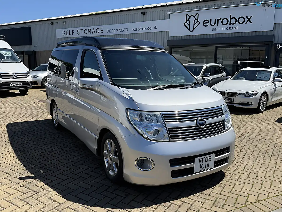 Used 2008 Nissan Elgrand Highway Star Jamie Leigh Conversion Silver - Front View
