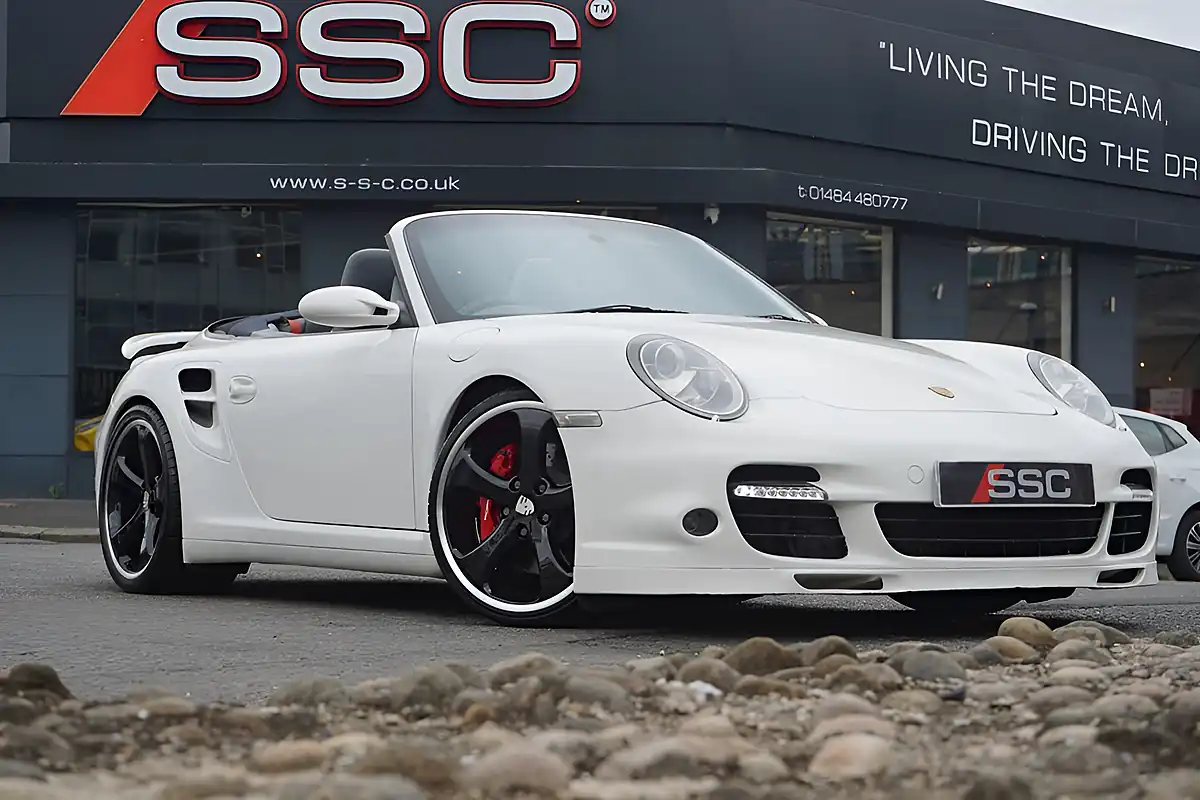 Used 2008 Porsche 911 Turbo Cabriolet White - Front View