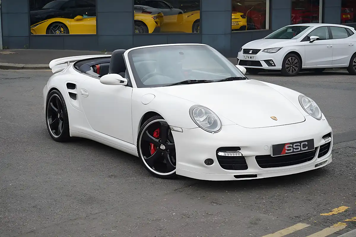 Used 2008 Porsche 911 Turbo Cabriolet White - Interior and Exterior details 5
