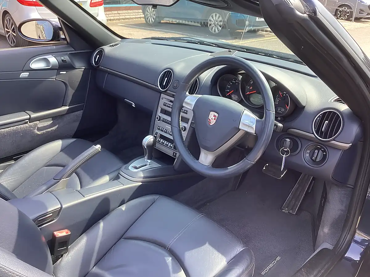 Used 2008 Porsche Boxster 987 Black Leather Blue - Interior and Exterior details 4