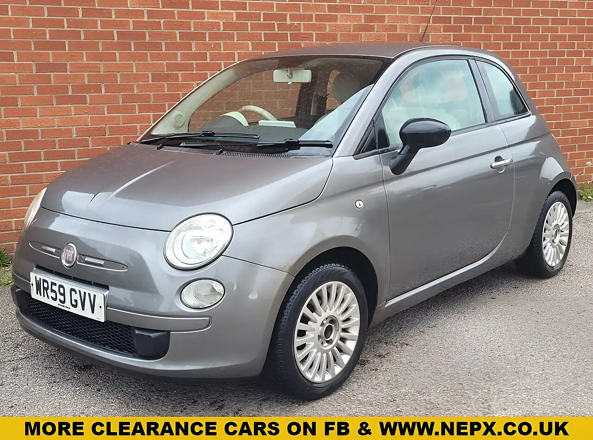 Used 2009 Fiat 500 Pop Grey - Front View
