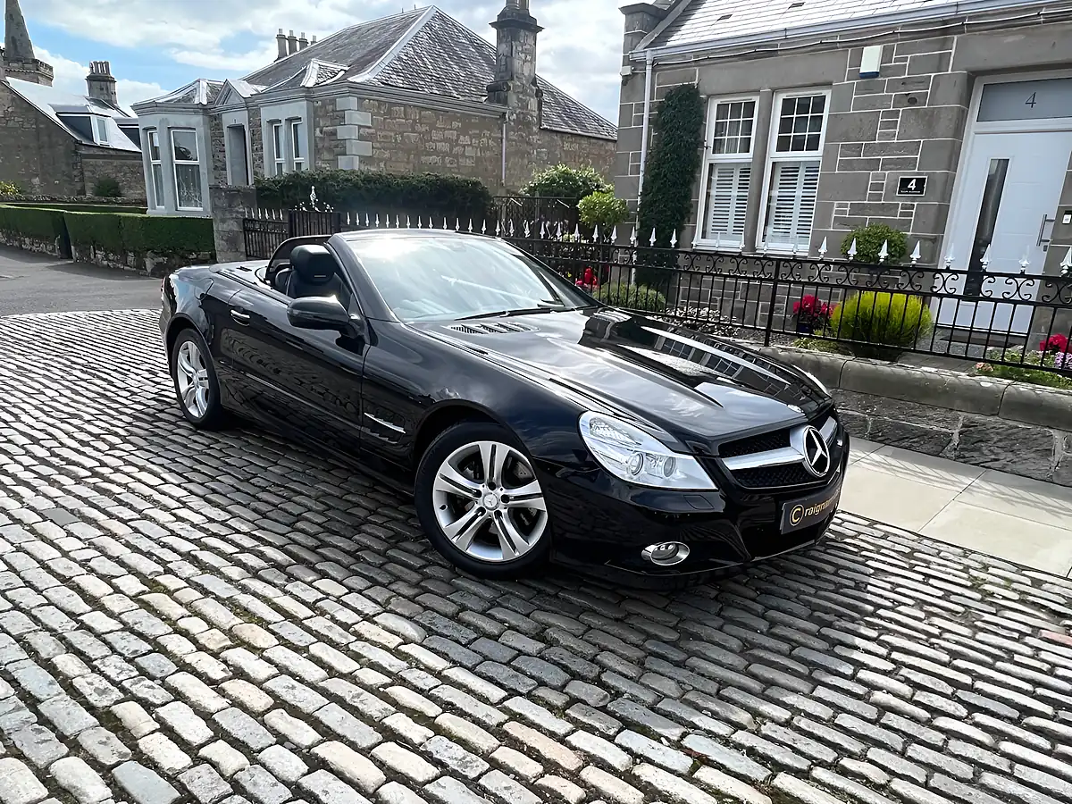 Used 2009 Mercedes Sl Convertible Black - Front View