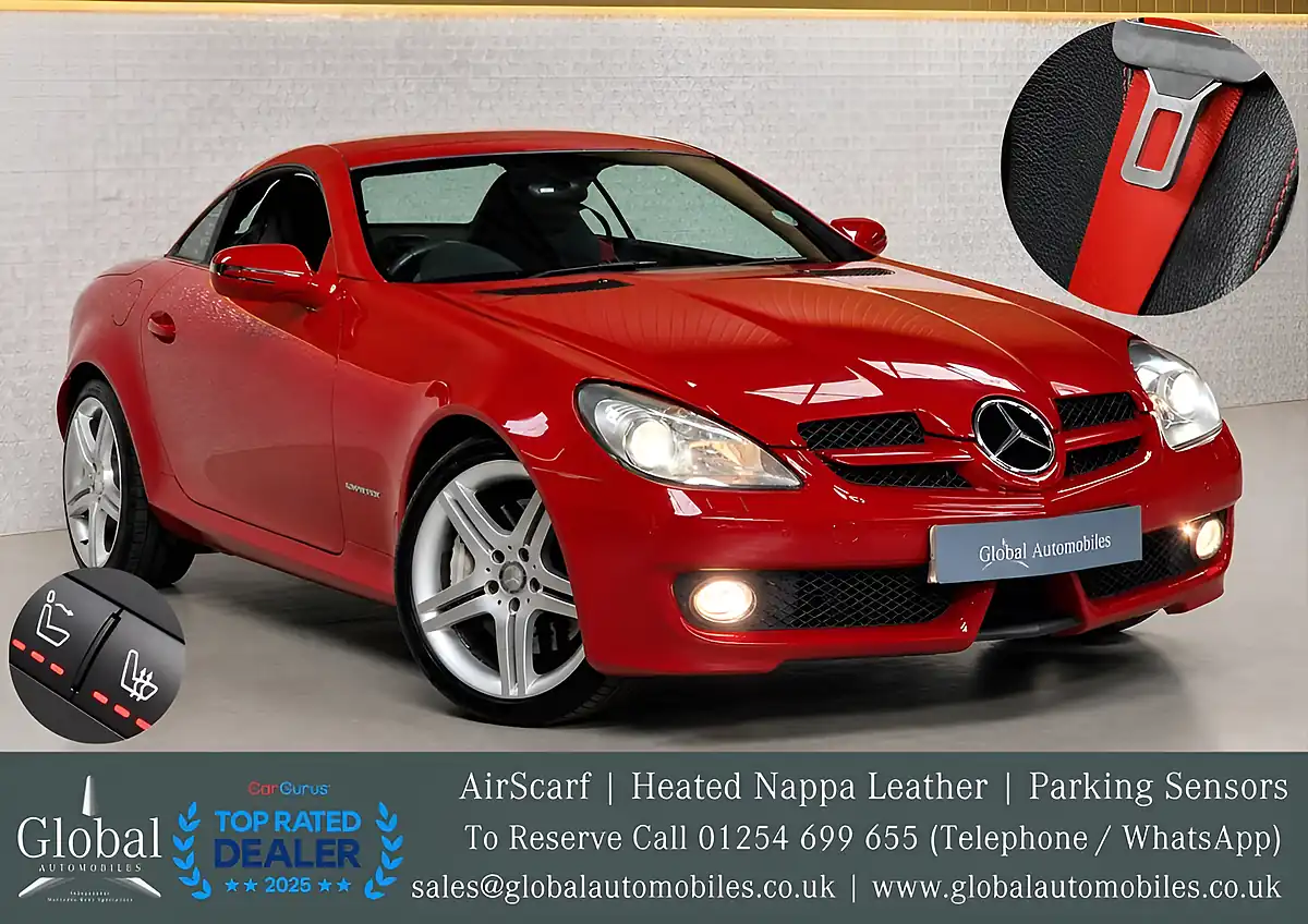 Used 2010 Mercedes-Benz Slk 200 Fire Opal Red - Interior and Exterior details 3