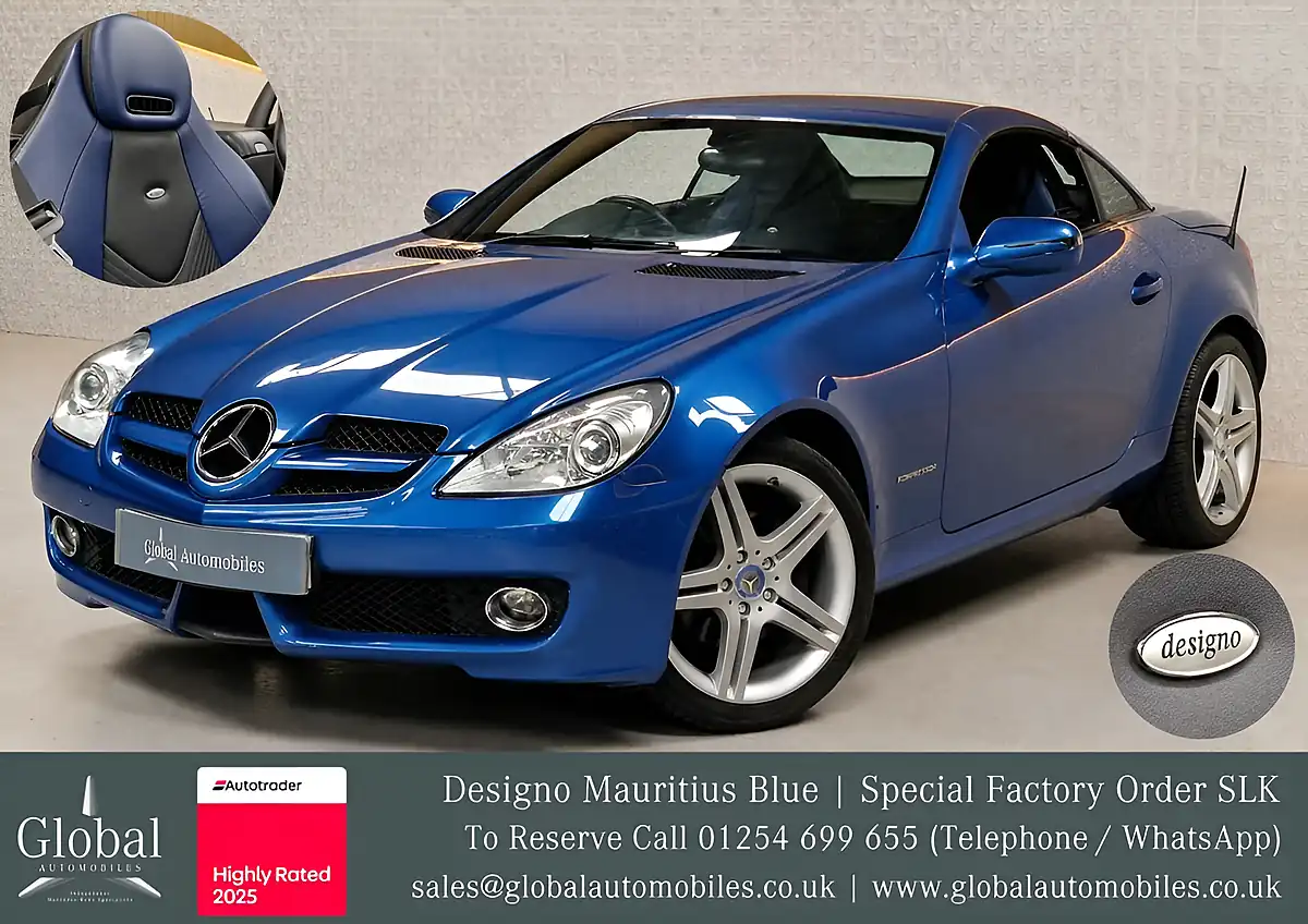 Used 2010 Mercedes-Benz Slk Designo Designo Mauritius Blue - Front View
