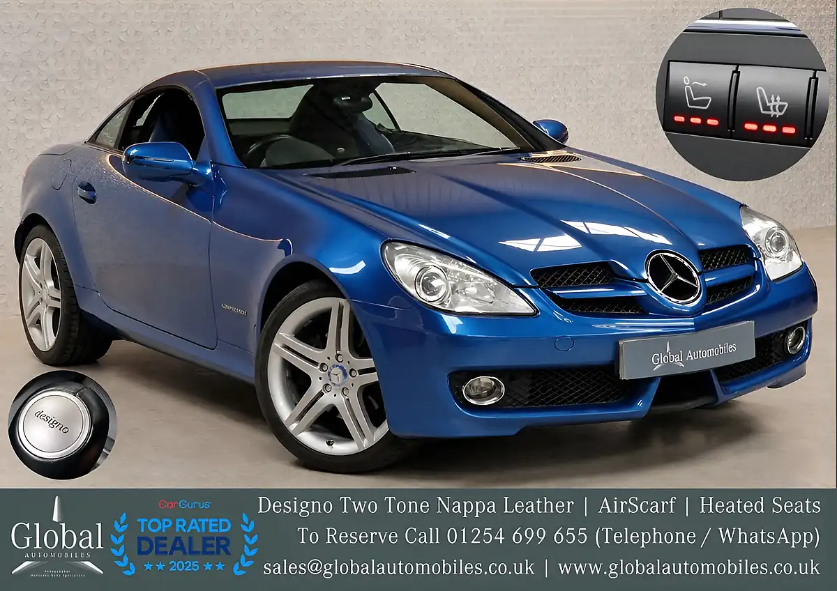 Used 2010 Mercedes-Benz Slk Designo Designo Mauritius Blue - Interior and Exterior details 3