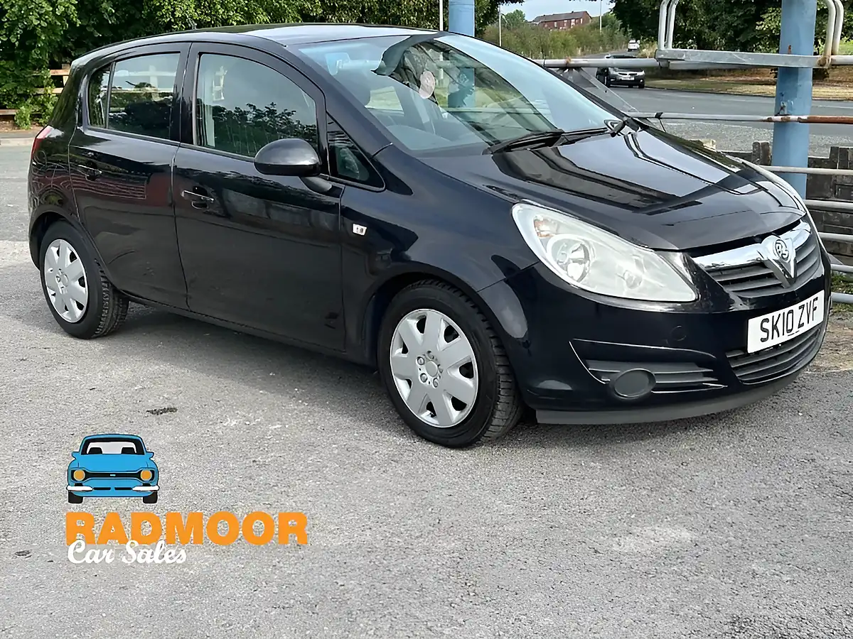 Used 2010 Vauxhall Corsa Exclusiv Black - Front View