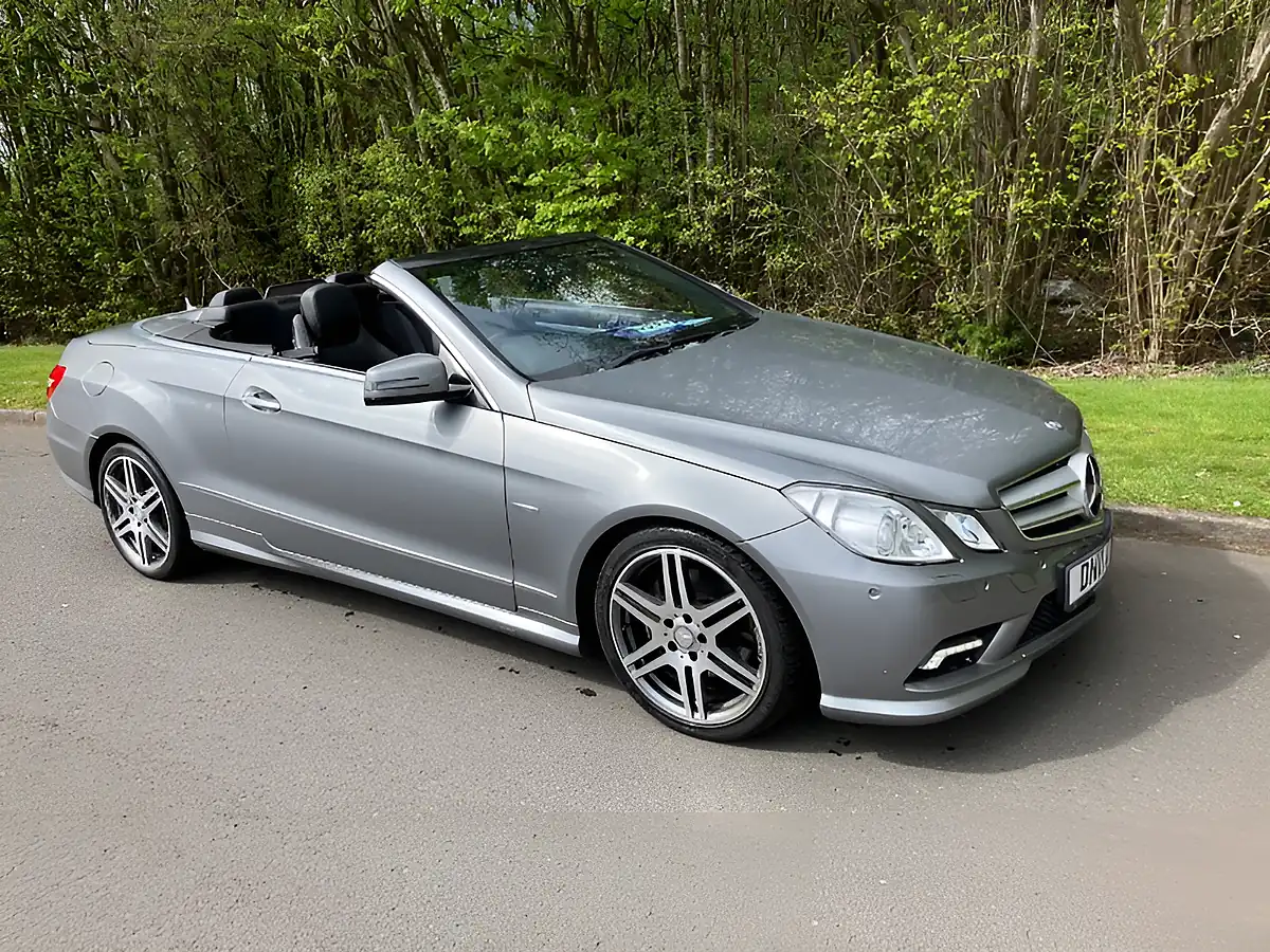 Used 2011 Mercedes-Benz E Class Sport Cabriolet Silver - Front View