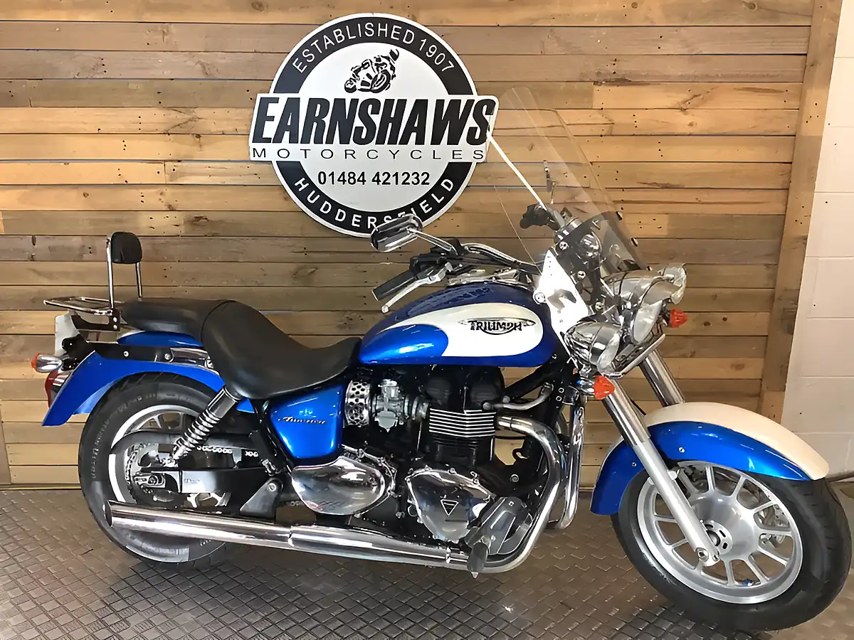 Used 2011 Triumph Bonneville Blue - Front View