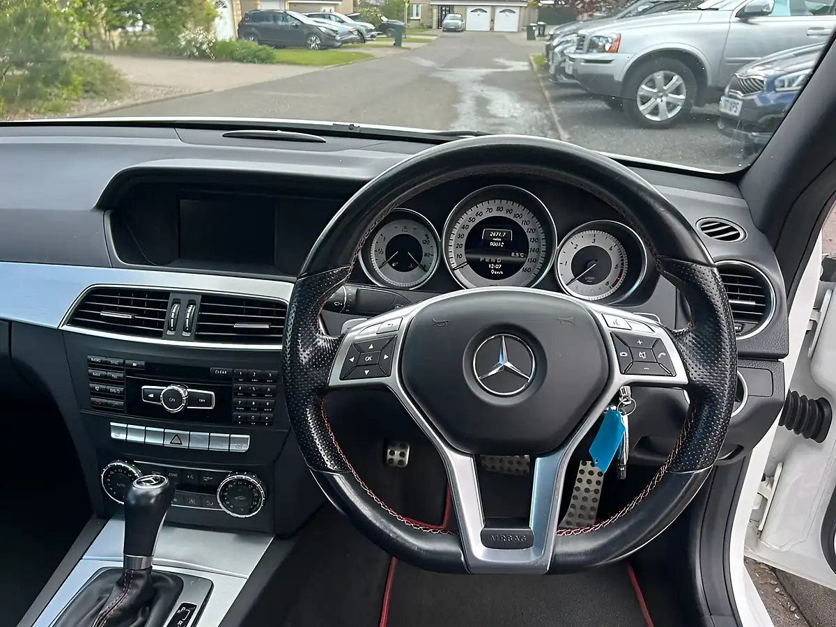 Used 2012 Mercedes-Benz C-Class AMG Sport Plus White - Interior and Exterior details 8