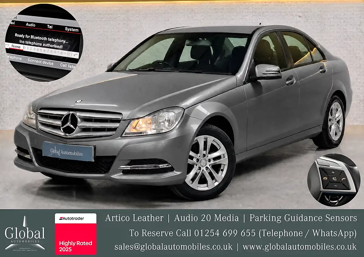 Used 2012 Mercedes-Benz C Class Executive Se Palladium Silver - Front View