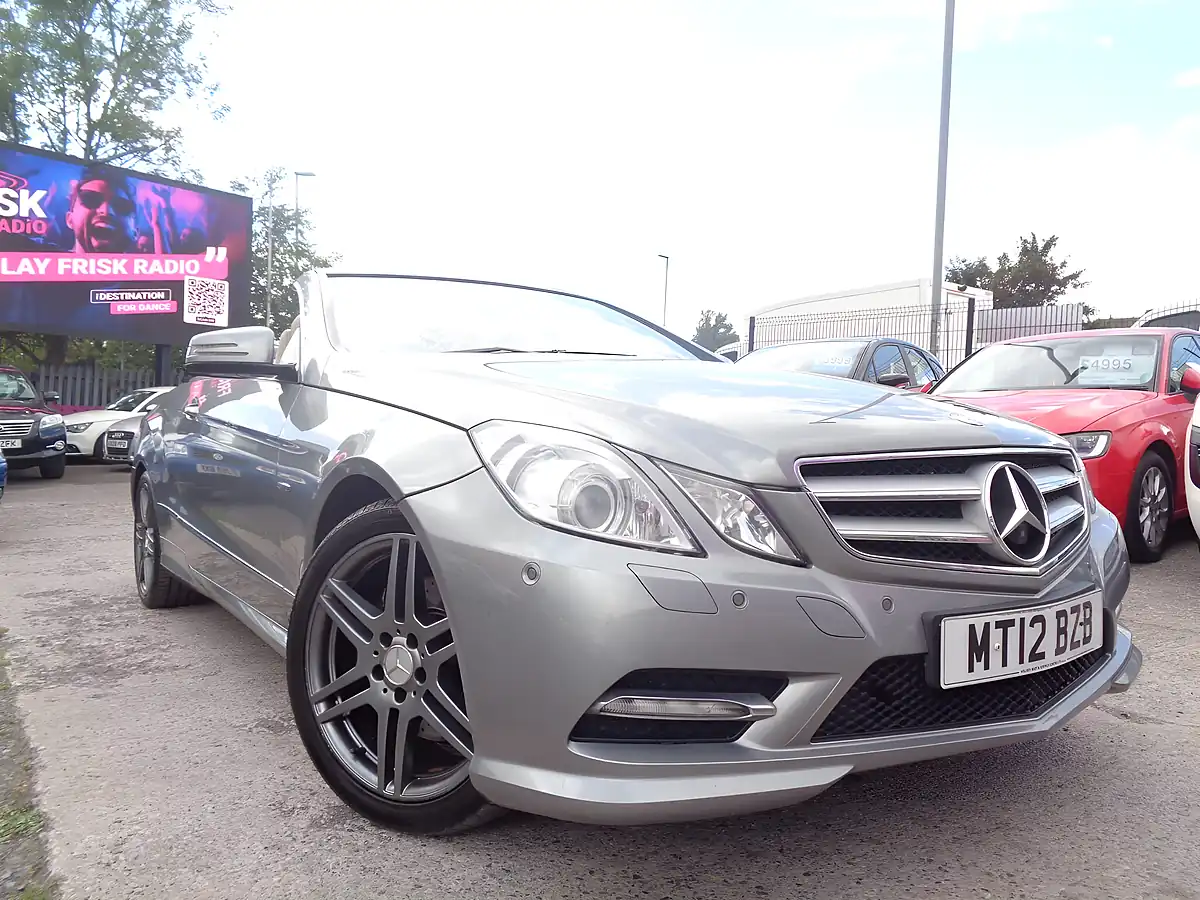 Used 2012 Mercedes-Benz E Class Sport Cabriolet Silver - Front View