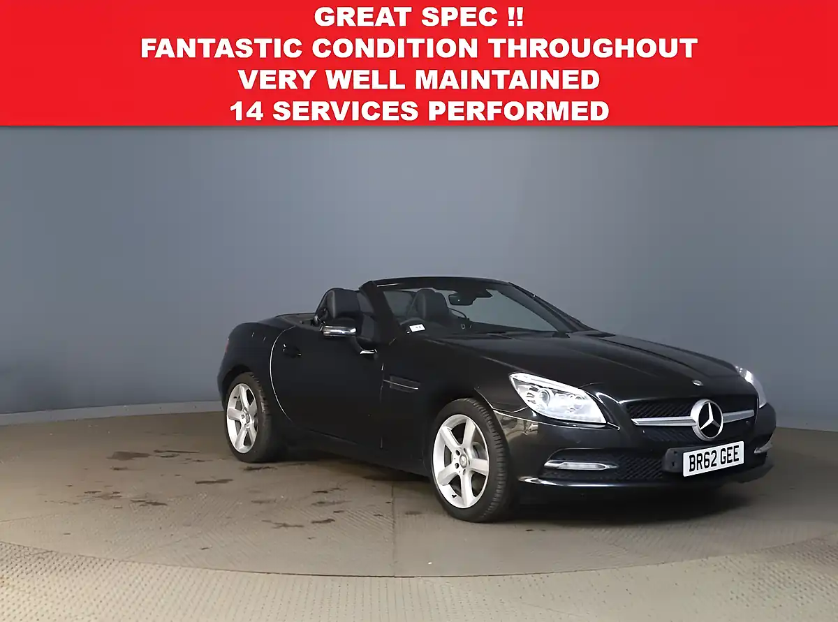 Used 2012 Mercedes-Benz Slk Convertible Black - Front View